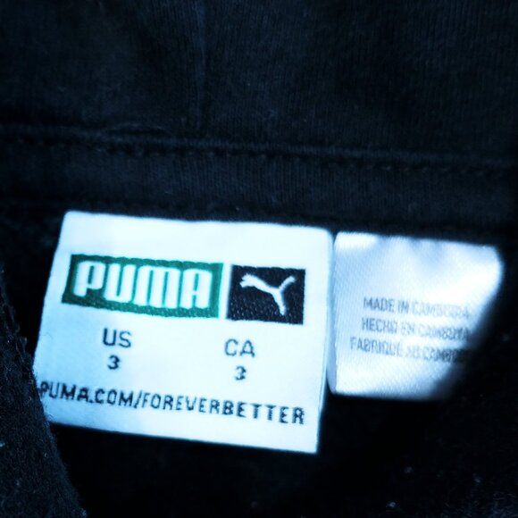 Puma Black Logo Hoodie Size 3T - Picture 5 of 8